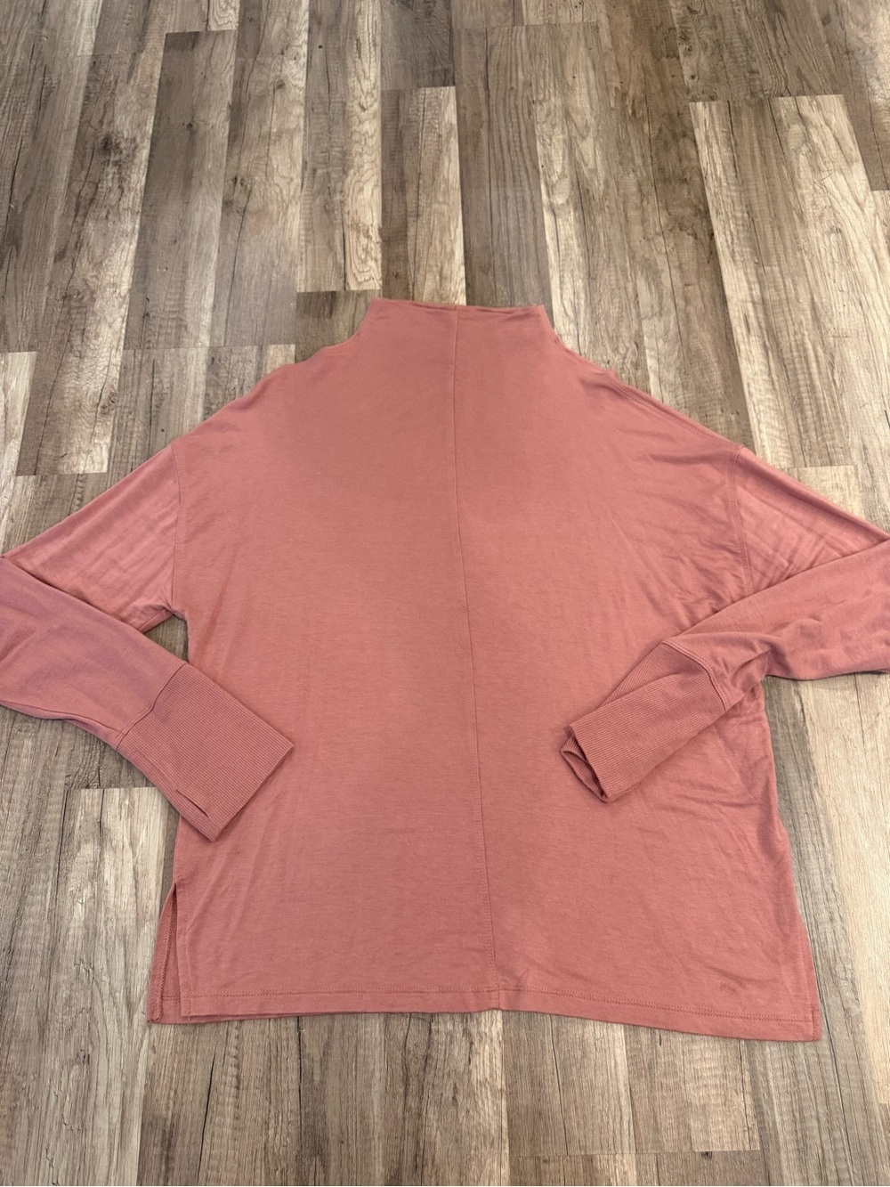 Cynthia Rowley Relaxed Mock Neck Top in Dusty Rose